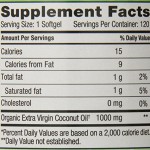 Betancourt Nutrition Essentials Organic Extra Virgin Coconut Oil, 120 Count