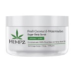 Hempz Herbal Sugar Body Scrub, White, Fresh Coconut/Watermelon, 7.3 Fluid Ounce